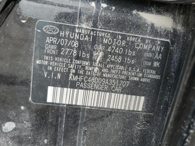 Photo 10 from auction – 2009 HYUNDAI AZERA GLS with VIN KMHFC46D09A351707