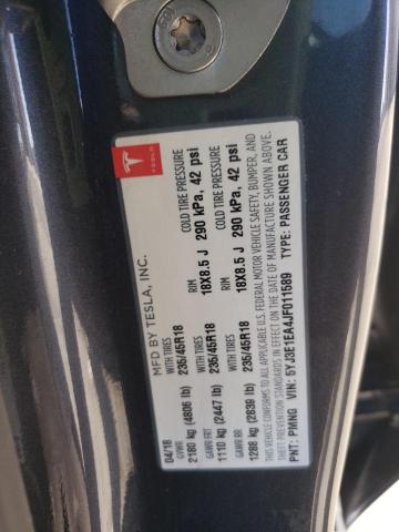 Photo 10 from auction – 2018 TESLA MODEL 3 with VIN 5YJ3E1EA4JF011589