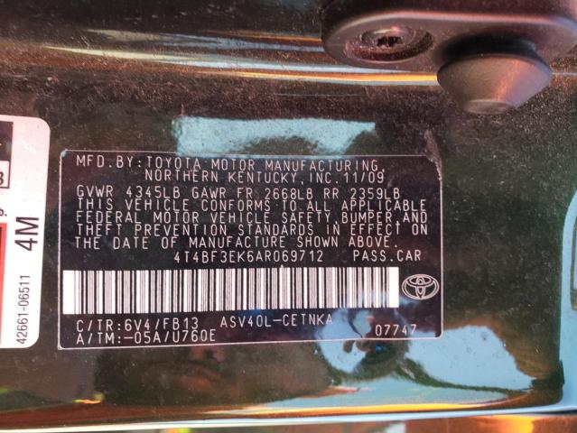 Photo 10 from auction – 2010 TOYOTA CAMRY BASE with VIN 4T4BF3EK6AR069712