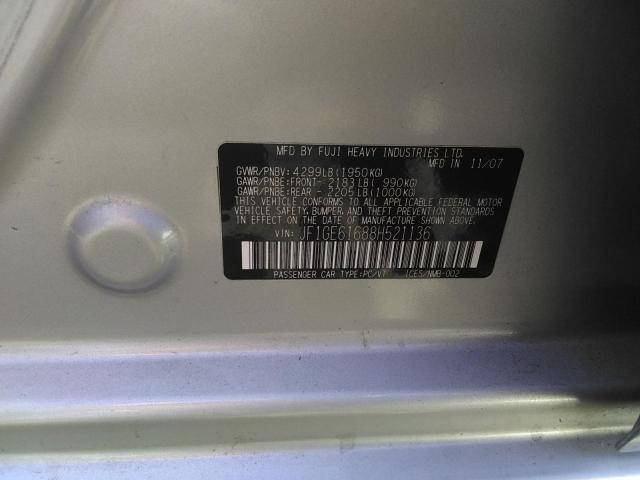 صورة رقم 10 من المزاد - 2008 SUBARU IMPREZA 2. مع VIN JF1GE61688H521136