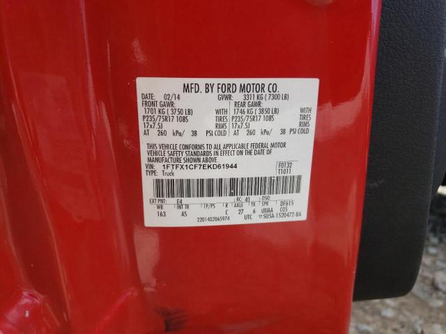 Photo 10 from auction – 2014 FORD F150 SUPER with VIN 1FTFX1CF7EKD61944