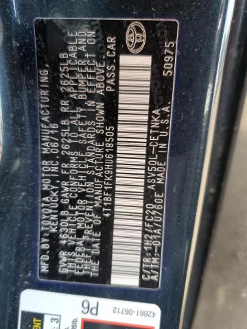 Photo 10 from auction – 2017 TOYOTA CAMRY LE with VIN 4T1BF1FK9HU618505
