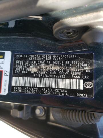 Photo 10 from auction – 2017 TOYOTA CAMRY LE with VIN 4T1BF1FK7HU428492