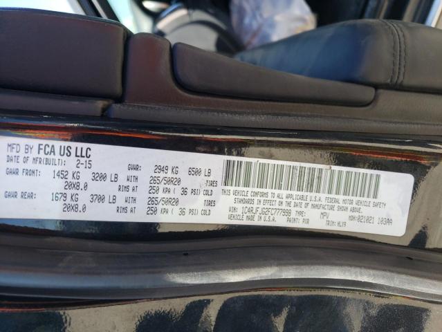 Photo 10 from auction – 2015 JEEP GRAND CHER with VIN 1C4RJFJG2FC777998