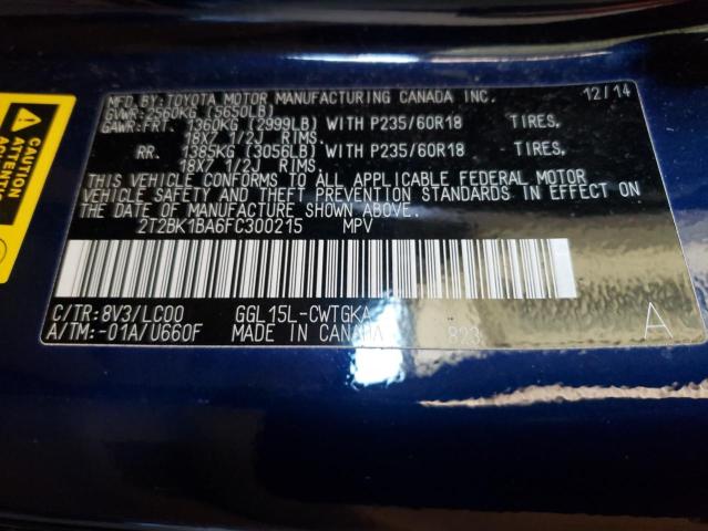Photo 10 from auction – 2015 LEXUS RX 350 BAS with VIN 2T2BK1BA6FC300215