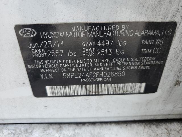 Photo 10 from auction – 2015 HYUNDAI SONATA SE with VIN 5NPE24AF2FH026850