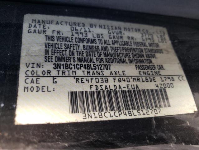 Foto 10 de la subasta – 2011 NISSAN VERSA S con VIN 3N1BC1CP4BL512707