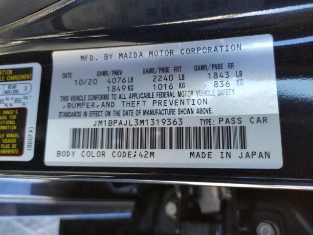 Photo 10 from auction – 2021 MAZDA 3 with VIN JM1BPAJL3M1319363