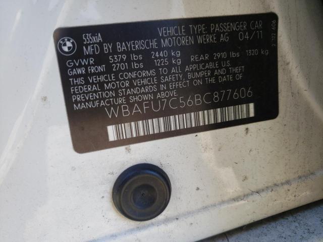 Photo 10 from auction – 2011 BMW 535 XI with VIN WBAFU7C56BC877606