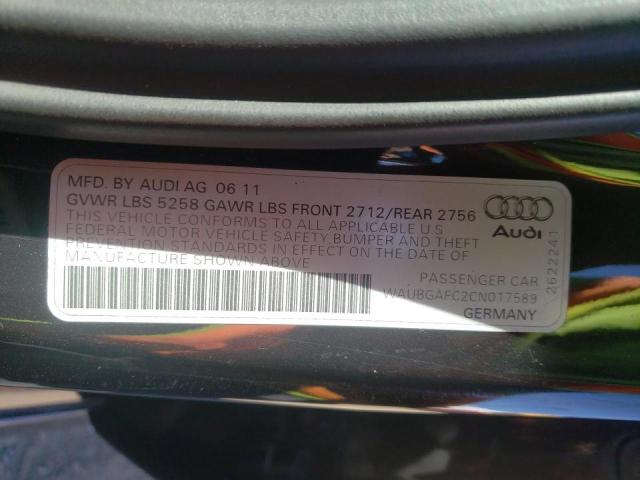 Photo 10 from auction – 2012 AUDI A6 with VIN WAUBGAFC2CN017589