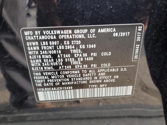 Photo 10 from auction – 2018 VOLKSWAGEN ATLAS SE with VIN 1V2LR2CA6JC512489