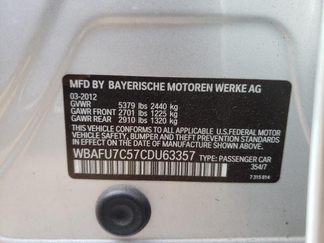Photo 10 from auction – 2012 BMW 535 XI with VIN WBAFU7C57CDU63357