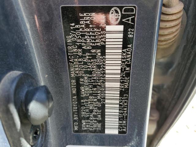 Photo 10 from auction – 2014 TOYOTA COROLLA L with VIN 2T1BURHE7EC122255