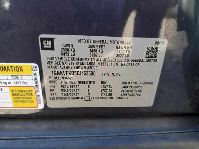 Photo 10 from auction – 2014 CHEVROLET TRAVERSE L with VIN 1GNKVFKD5EJ153530