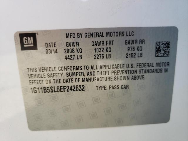 Photo 10 from auction – 2014 CHEVROLET MALIBU LS with VIN 1G11B5SL6EF242632