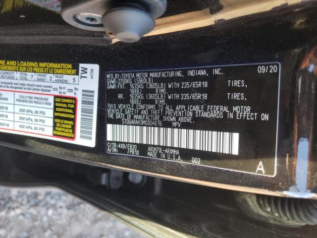 Photo 10 from auction – 2021 TOYOTA HIGHLANDER with VIN 5TDGARAH3MS004616