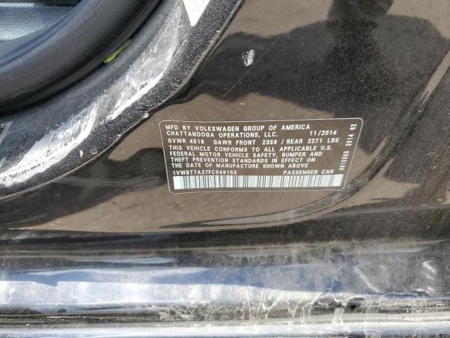Photo 10 from auction – 2015 VOLKSWAGEN PASSAT with VIN 1VWBT7A37FC049153