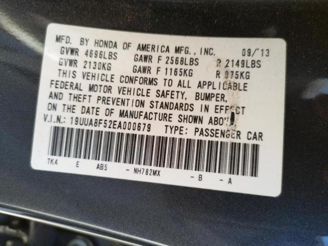 Photo 10 from auction – 2014 ACURA TL TECH with VIN 19UUA8F52EA000679