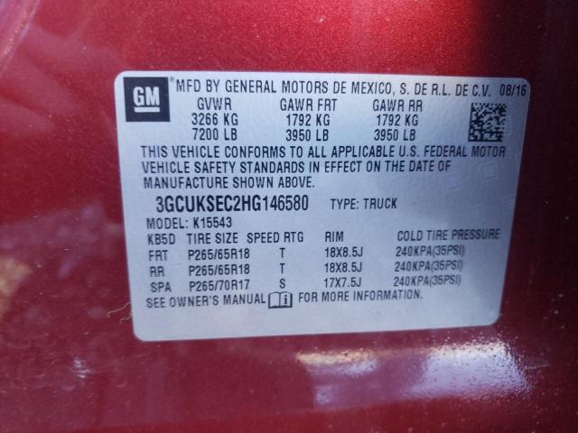 Photo 10 from auction – 2017 CHEVROLET SILVERADO with VIN 3GCUKSEC2HG146580