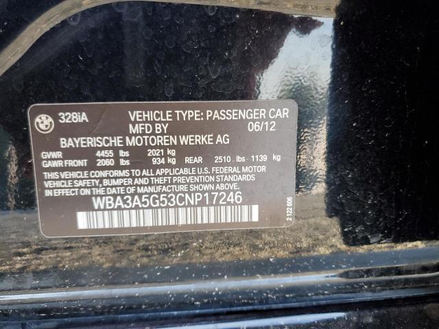 Photo 10 from auction – 2012 BMW 328 I with VIN WBA3A5G53CNP17246