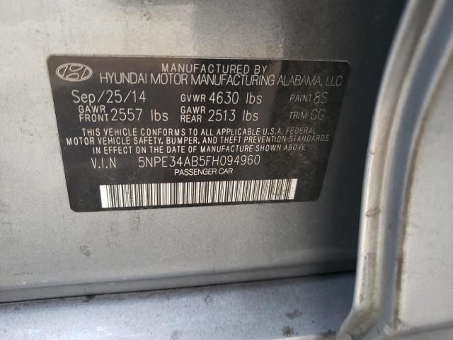 Photo 10 from auction – 2015 HYUNDAI SONATA SPO with VIN 5NPE34AB5FH094960