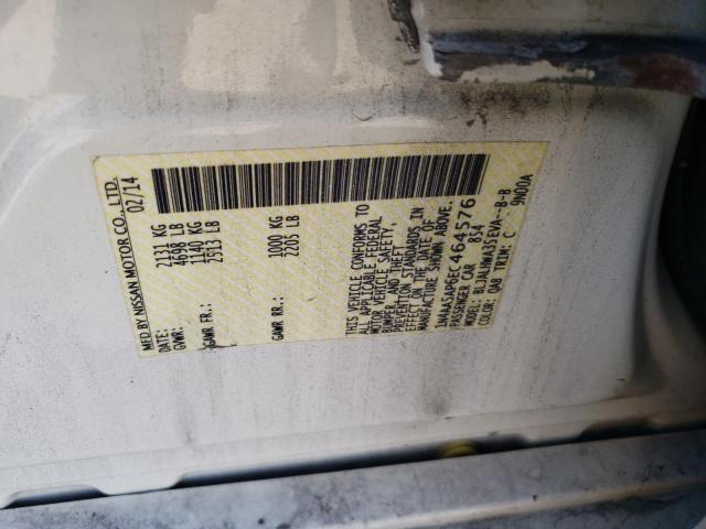 Photo 10 from auction – 2014 NISSAN MAXIMA S with VIN 1N4AA5AP6EC464576