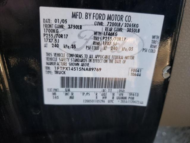 Photo 10 from auction – 2005 FORD F150 with VIN 1FTPX14515NA89769