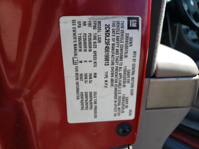 Photo 10 from auction – 2005 CHEVROLET EQUINOX LS with VIN 2CNDL23F456199813