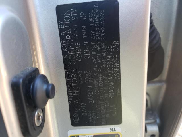 Photo 10 from auction – 2013 KIA OPTIMA LX with VIN KNAGM4A73D5324765