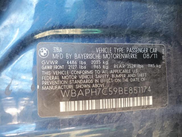 Photo 10 from auction – 2011 BMW 328 I with VIN WBAPH7C59BE851174