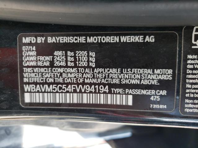 Photo 10 from auction – 2015 BMW X1 XDRIVE3 with VIN WBAVM5C54FVV94194