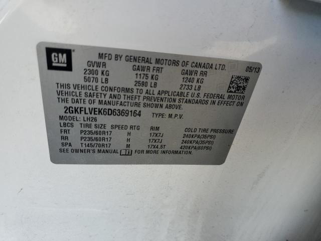 Photo 10 from auction – 2013 GMC TERRAIN SL with VIN 2GKFLVEK6D6369164