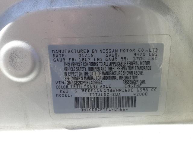 Photo 10 from auction – 2015 NISSAN VERSA NOTE with VIN 3N1CE2CP9FL409664