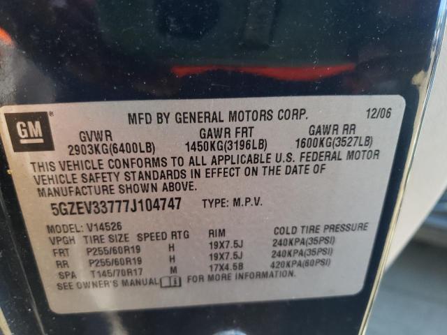 Photo 10 from auction – 2007 SATURN OUTLOOK SP with VIN 5GZEV33777J104747