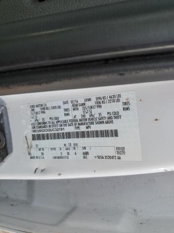 Photo 10 from auction – 2016 FORD ESCAPE SE with VIN 1FMCU0GX3GUC32191