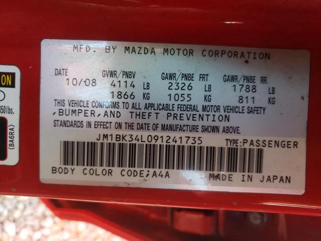 Foto 10 de la subasta – 2009 MAZDA SPEED 3 con VIN JM1BK34L091241735