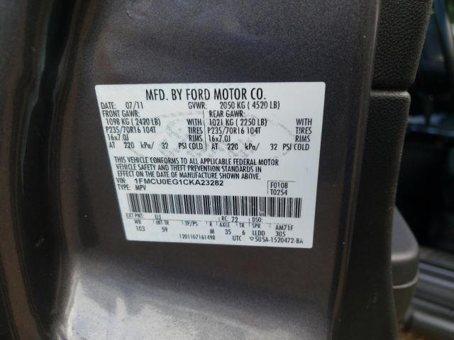 Photo 10 from auction – 2012 FORD ESCAPE LIM with VIN 1FMCU0EG1CKA23282