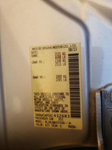 Photo 10 from auction – 2014 NISSAN MAXIMA S with VIN 1N4AA5AP1EC432683