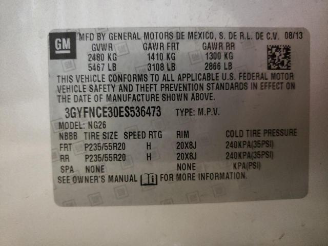 Photo 10 from auction – 2014 CADILLAC SRX PERFOR with VIN 3GYFNCE30ES536473