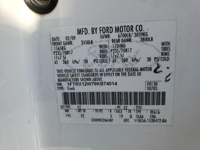 Photo 10 from auction – 2009 FORD F150 SUPER with VIN 1FTRX12W79KB74014