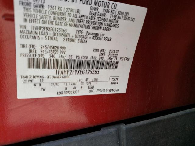 Photo 10 from auction – 2014 FORD TAURUS LIM with VIN 1FAHP2F9XEG125365