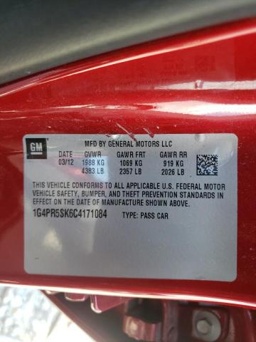 Photo 10 from auction – 2012 BUICK VERANO CON with VIN 1G4PR5SK6C4171084