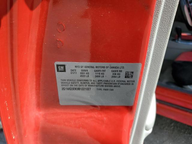 Photo 10 from auction – 2011 CHEVROLET IMPALA LT with VIN 2G1WG5EK9B1221027