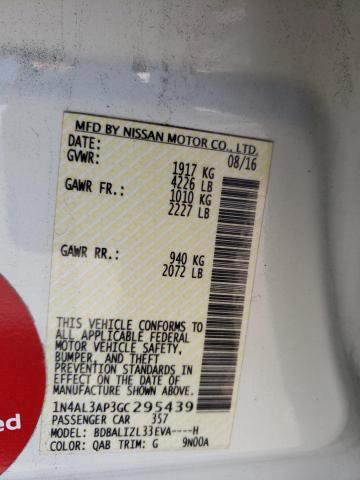 Photo 10 from auction – 2016 NISSAN ALTIMA 2.5 with VIN 1N4AL3AP3GC295439
