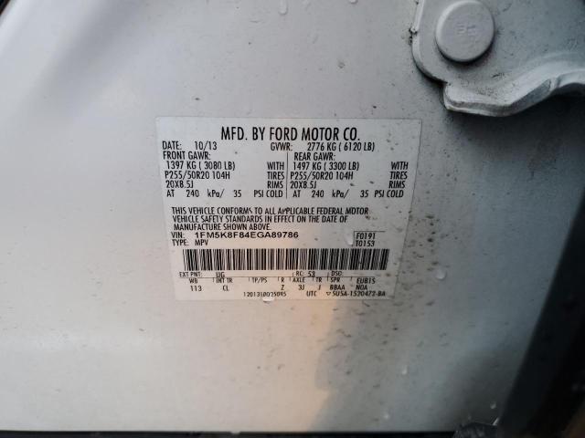 Photo 10 from auction – 2014 FORD EXPLORER L with VIN 1FM5K8F84EGA89786