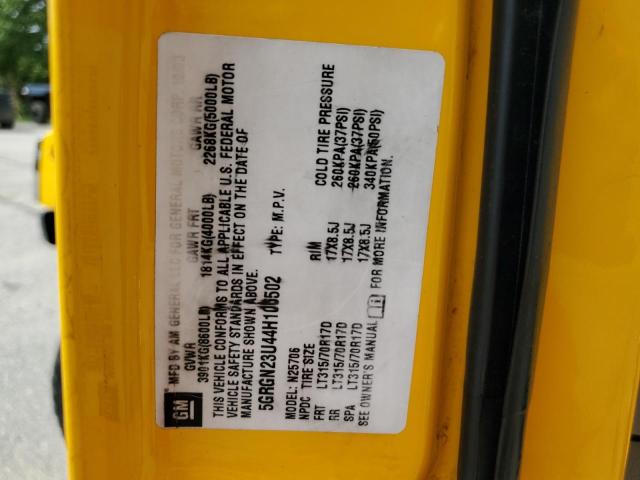 Photo 10 from auction – 2004 HUMMER H2 with VIN 5GRGN23U44H106502