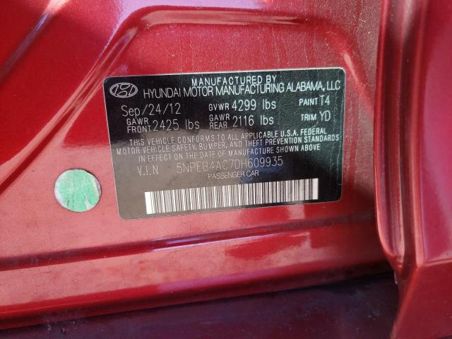 Photo 10 from auction – 2013 HYUNDAI SONATA GLS with VIN 5NPEB4AC7DH609935