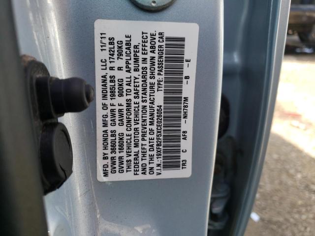 Photo 10 from auction – 2012 HONDA CIVIC with VIN 19XFB2F5XCE026054