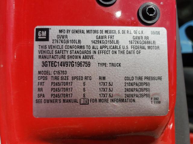 Photo 10 from auction – 2007 GMC NEW SIERRA with VIN 3GTEC14V97G196759