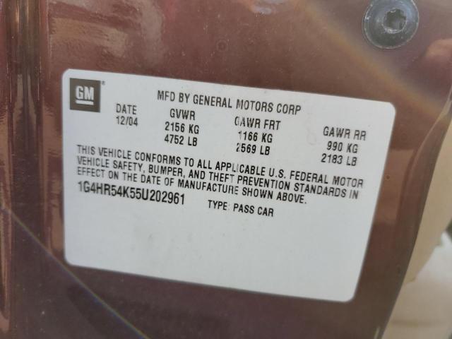 Photo 10 from auction – 2005 BUICK LESABRE LI with VIN 1G4HR54K55U202961